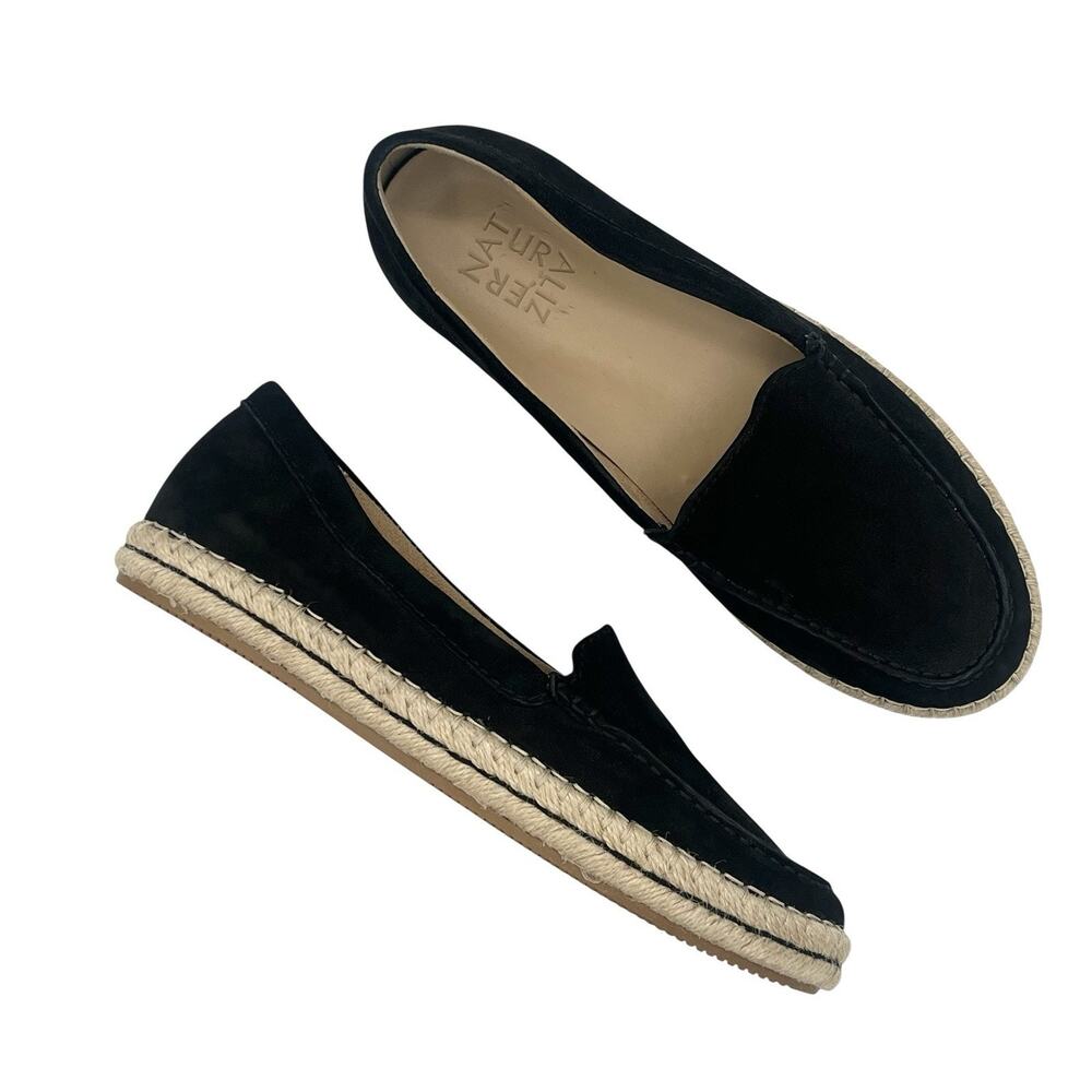 Naturalizer Alexa Flat Espadrille Black Suede Size 8  *FINAL PRICE*